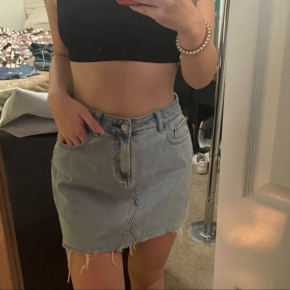 Light Wash Jean Skirt